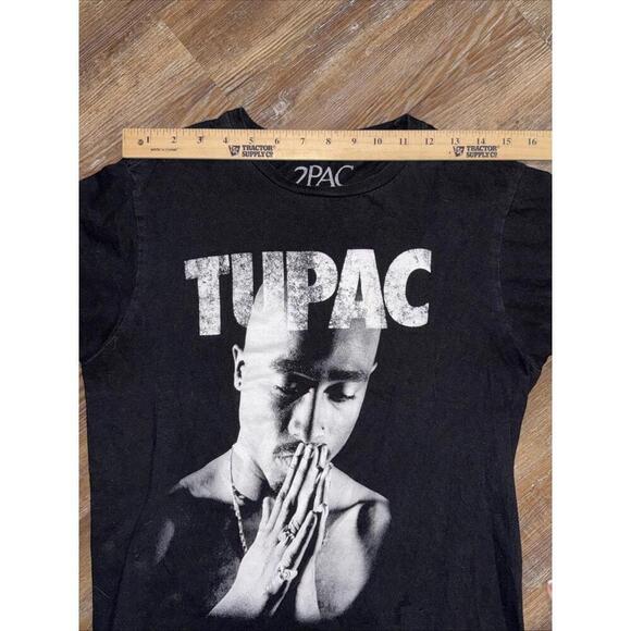HIP HOP TUPAC 2PAC PRAYER BLACK T SHIRT 90s Y2K Rap SMALL - Picture 5 of 9